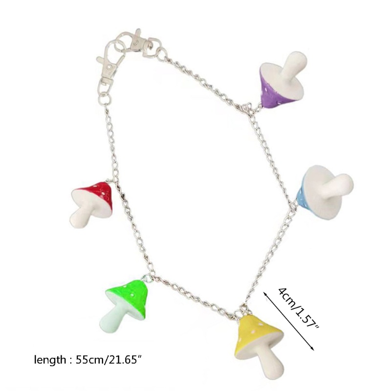 Youyo Dây Móc Khóa Bằng Hợp Kim Hình Cây Nấm Phong Cách Hip Hop Punk Cho Xe Đạp / Xe Máy