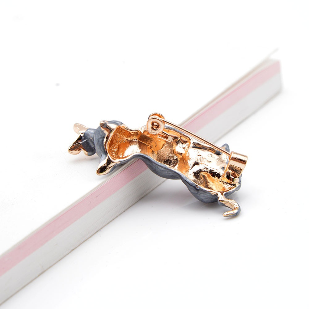 Ghim Cài Áo Hình Mèo Và Bươm Bướm Thời Trang