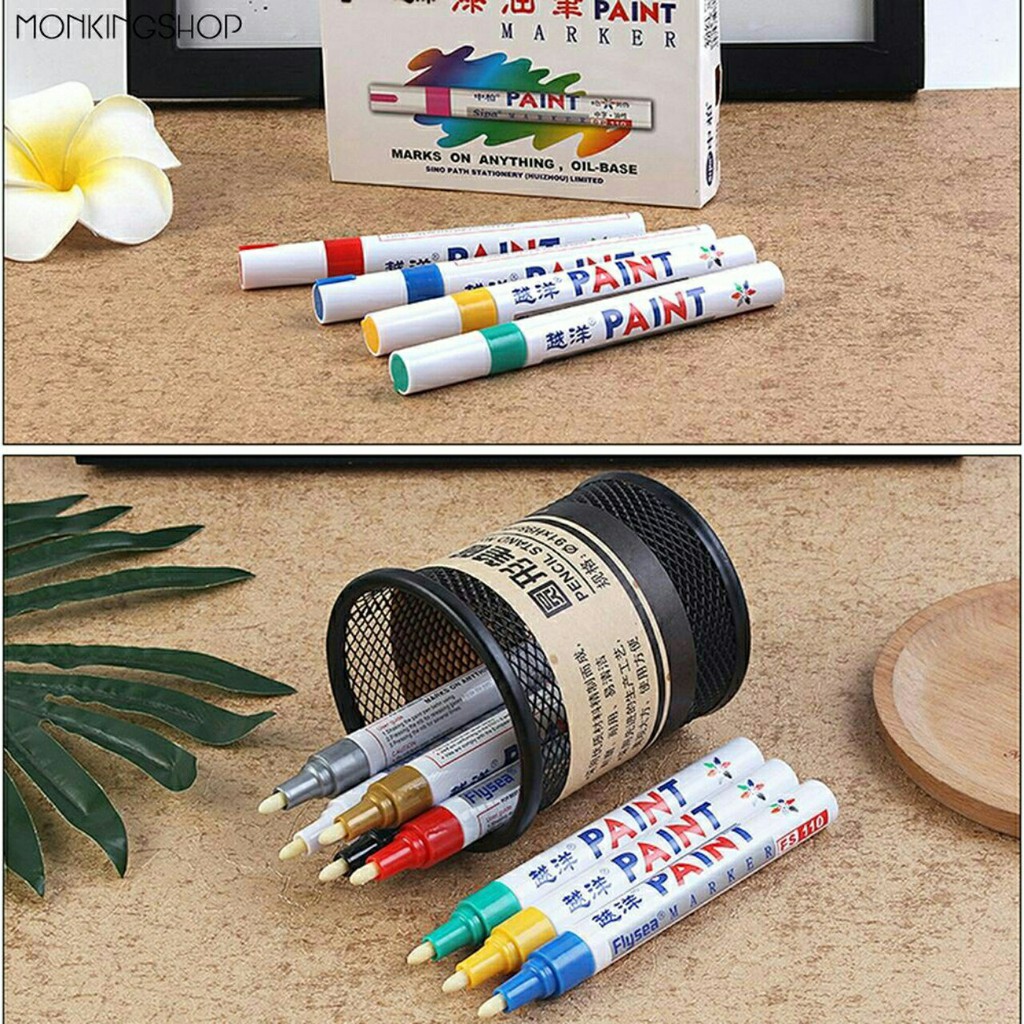 Bút sơn PAINT MAKER chống nước viết lên thép, cao su, gỗ, nhựa, thủy tinh, giấy, dệt, bìa cứng, gạch...