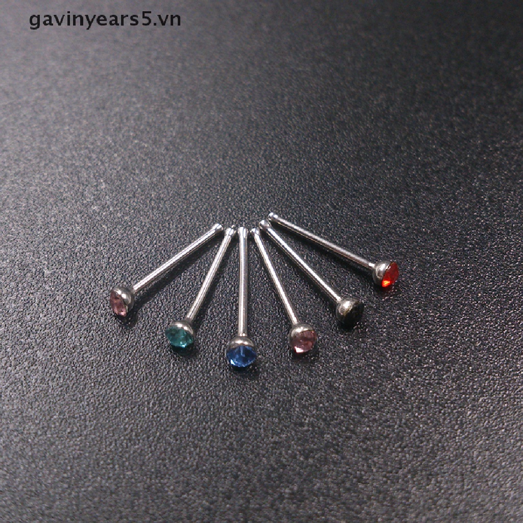 Set 60 Khuyên Mũi Thép Không Gỉ Đính Đá Cá Tính