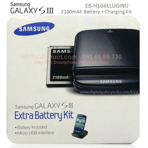 Combo Pin + Dock Samsung S3, Galaxy Grand ZIN Chính Hãng (Extra Baterry Kit)
