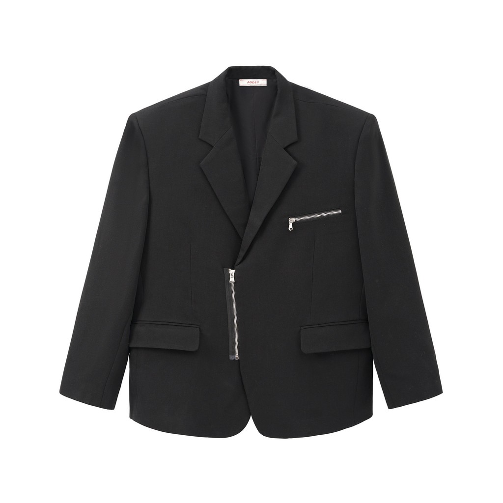 [Mã FASHIONMALLT4 giảm 15% đơn 150k] Áo Blazer AODEC O2 Zip Đen