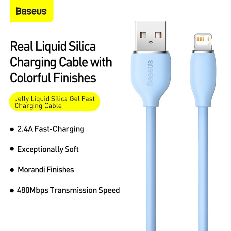 Dây Cáp Sạc Nhanh Baseus USB PD Bằng Silicon Dành Cho Điện Thoại Di Động