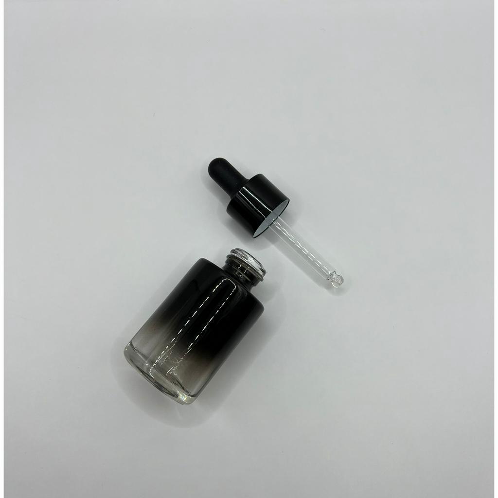 Chai lọ đựng tinh dầu,serum thủy tinh tròn đen cao cấp 30ml