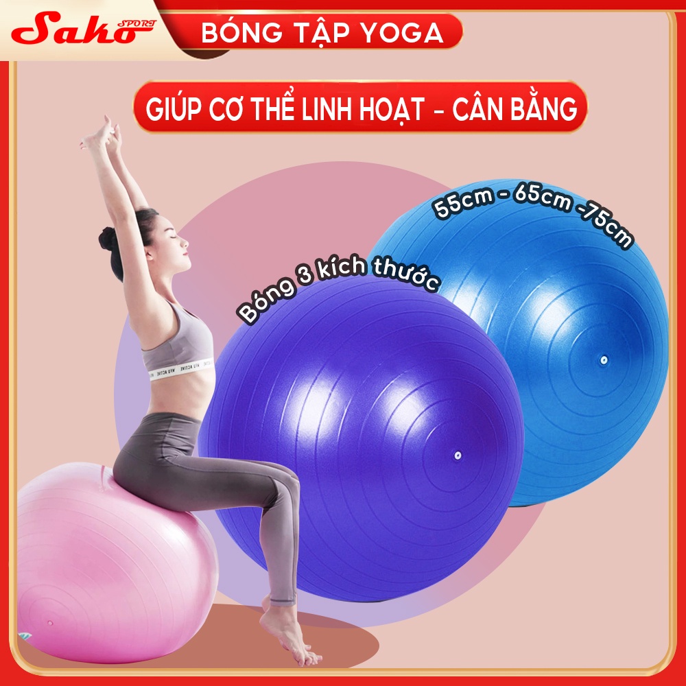 Bóng tập YOGA TOPBODY 55cm, 65cm, 75cm cao cấp chống nổ-BONGT55