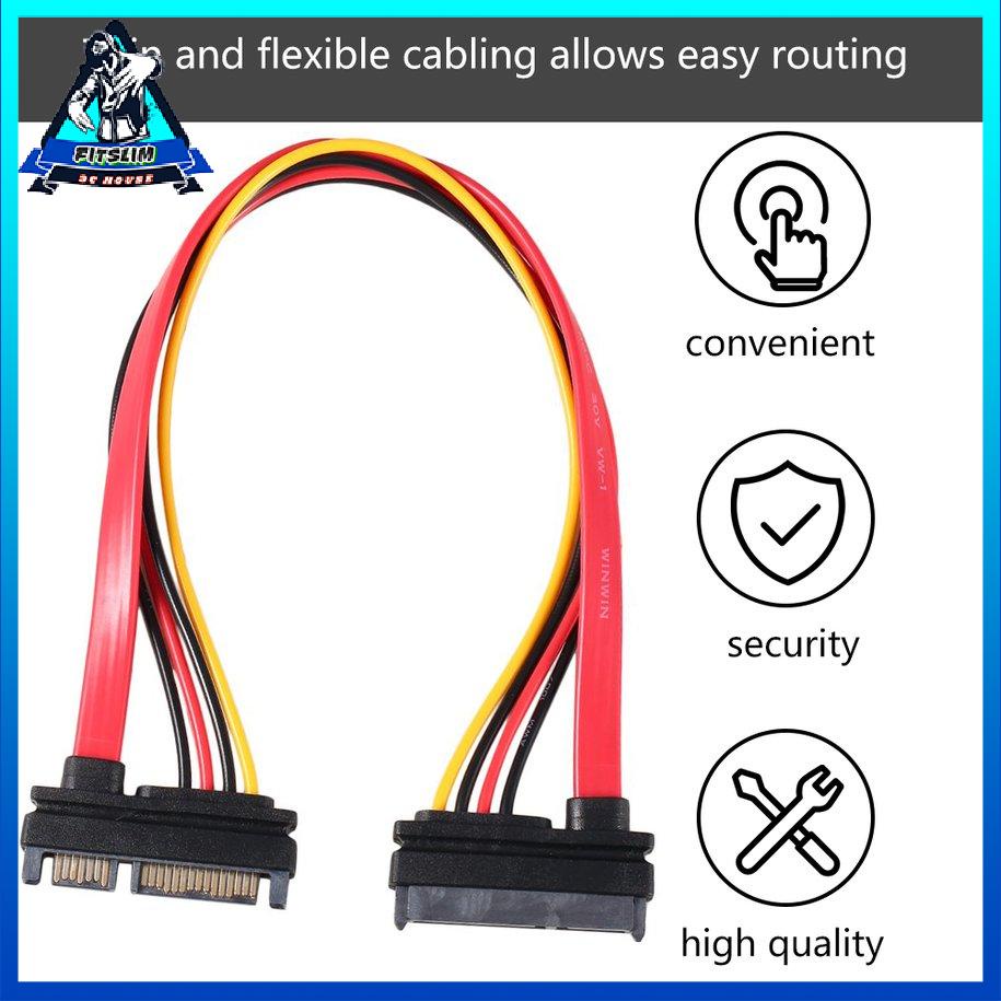 Cáp dữ liệu 22 chân Nối tiếp SATA Power Combo Mở rộng Cáp nối tiếp Bộ điều hợp [8/4]