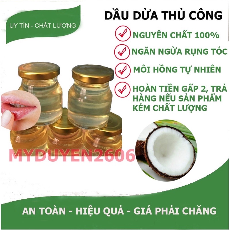 Combo 10 hũ dầu dừa