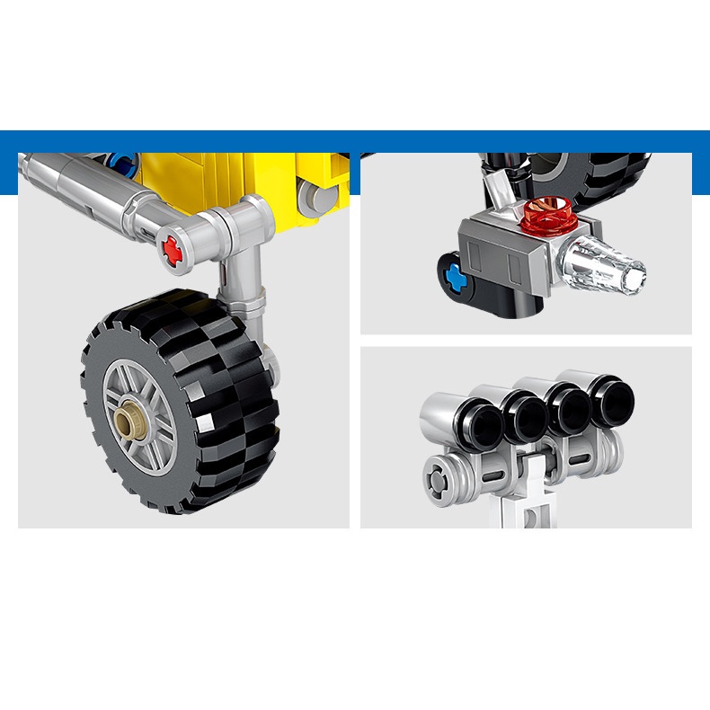 Đồ chơi lắp ghép tàu khám phá mặt trăng, vệ tinh và robot  KAVY khám phá khoa học không gian đa chiều