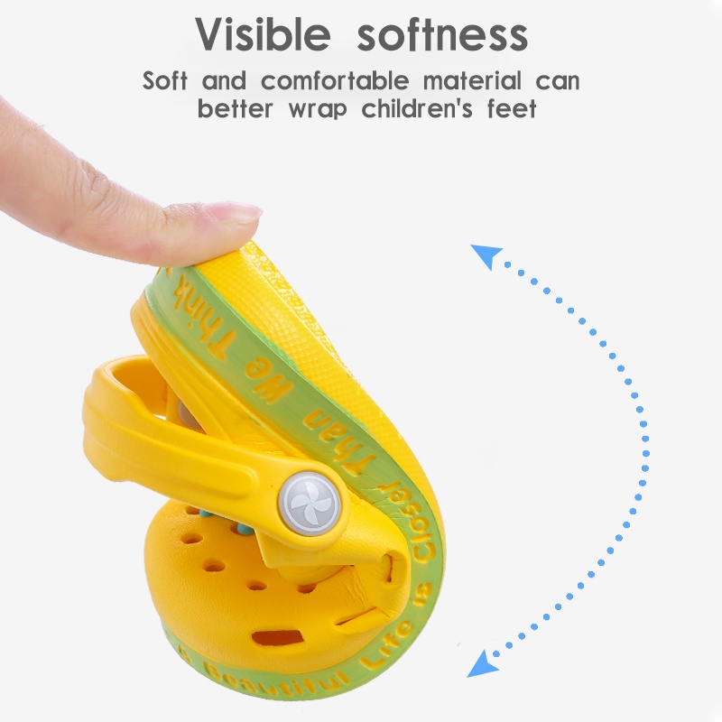 Dép Crocs Đi Biển Đế Dày Chống Trượt Họa Tiết Hoạt Hình Dễ Thương Thời Trang Mùa Hè Cho Bé 0-5 Tuổi