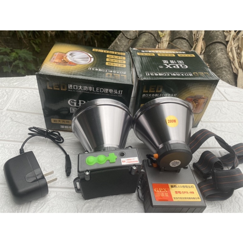 Đèn Pin Đội Đầu Siêu Sáng 200W mã GPX H9- Chiếu xa 300m-sáng 10H