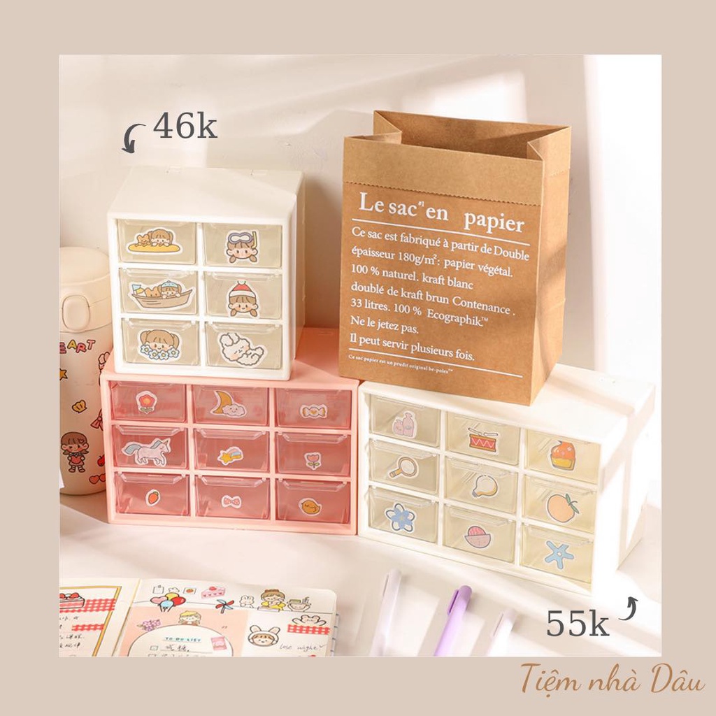 kệ đựng phụ kiện nhiều ngăn kéo để bàn