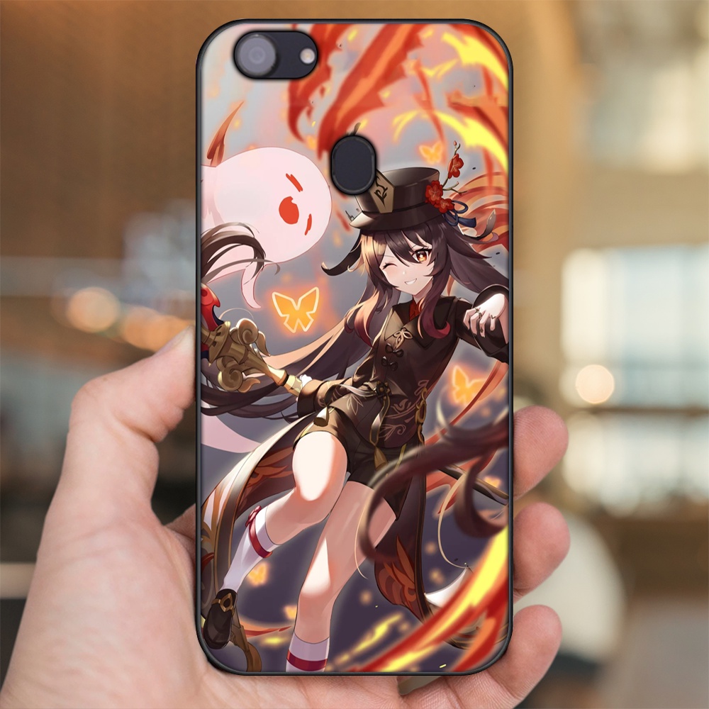 Ốp lưng Oppo F5, F5 Youth, F7 viền đen in hình Hutao Genshin Impact