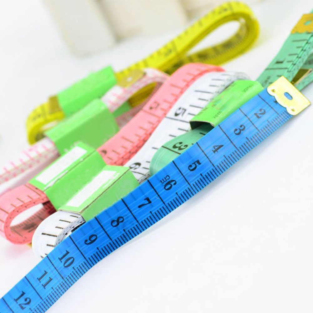 Set 2 thước dây đo vải phẳng mềm mại nhỏ gọn nhiều màu sắc