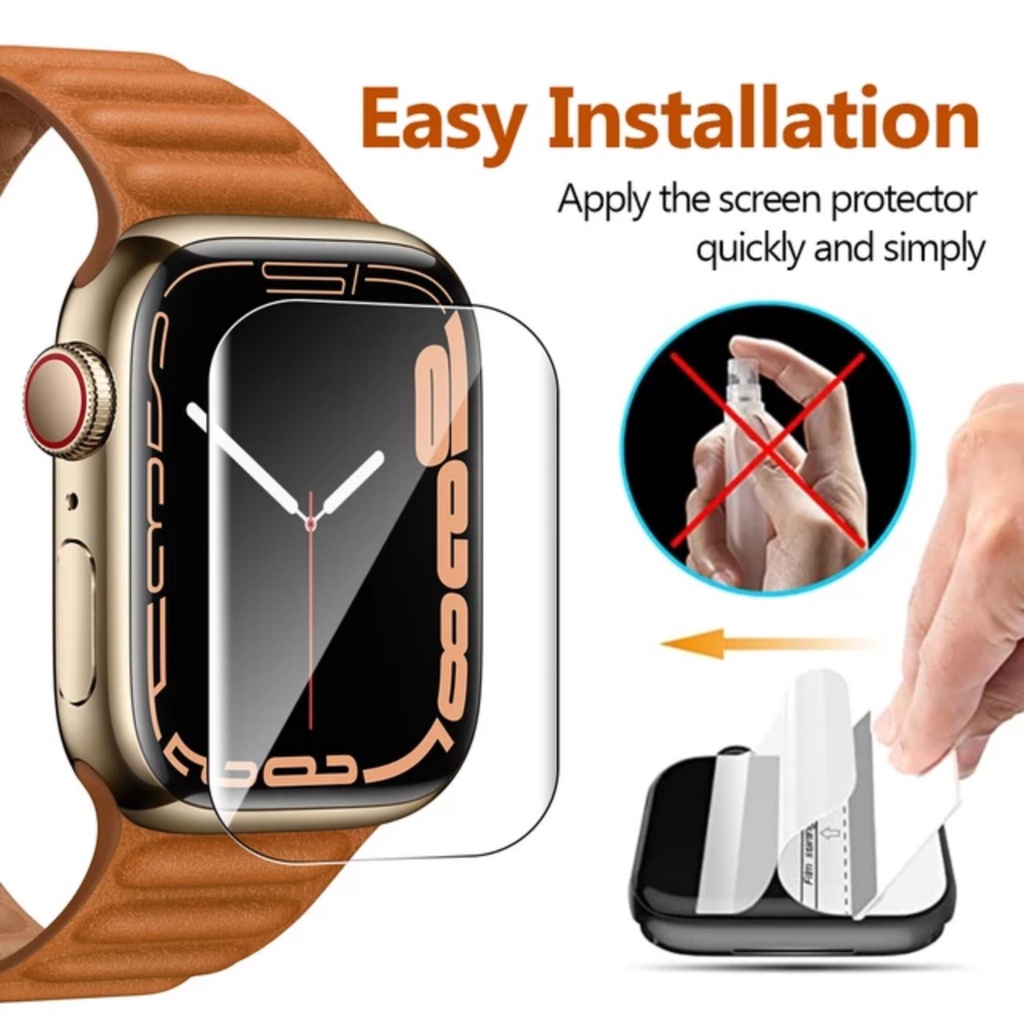 Bộ miếng dán 3D Hydrogel mềm bảo vệ màn hình cho Apple Watch series 7 41mm/45mm