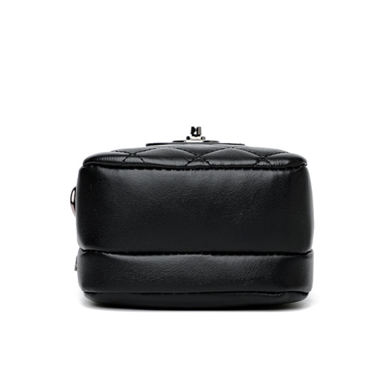 Túi đựng điện thoại IELGY màu đen với họa tiết hình thoi thời trang cho nữ