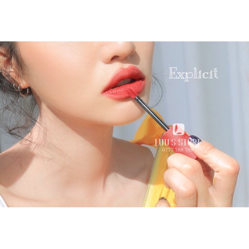 Son 3CE Lacquer #Explicit - Đỏ Cam Đất