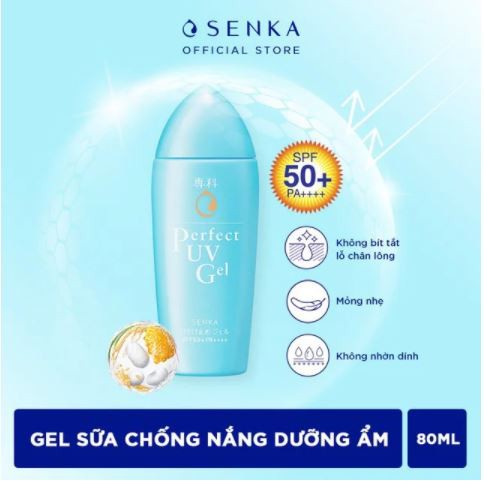 Gel Sữa Chống Nắng Dưỡng Ẩm Senka Perfect UV Gel SPF 50+/PA++++