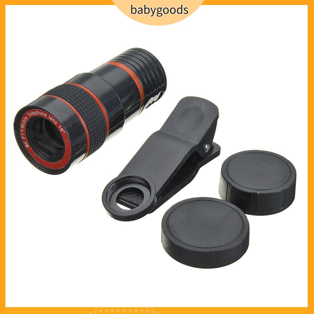 ★BGS★8X Zoom Telescope Phone Clip Lens Camping Hunting Mobile External Monocular