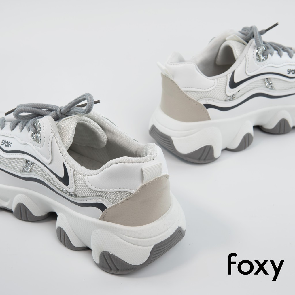 Giày Thể Thao Sneaker Nữ FOXY Dáng To FiLa Viền Kim Tuyến Độc Lạ - FOX015