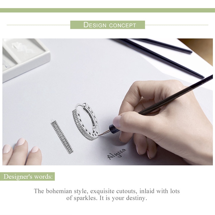 Hoa Tai Bamoer Dạng Vòng Thời Trang Dành Cho Nữ