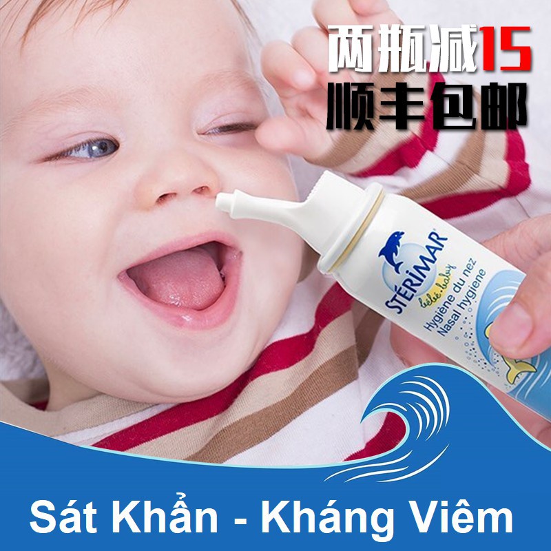 Xịt mũi Sterimar - Làm sạch dịch nhầy mũi, loại bỏ vi khuẩn (Chai 50ml)