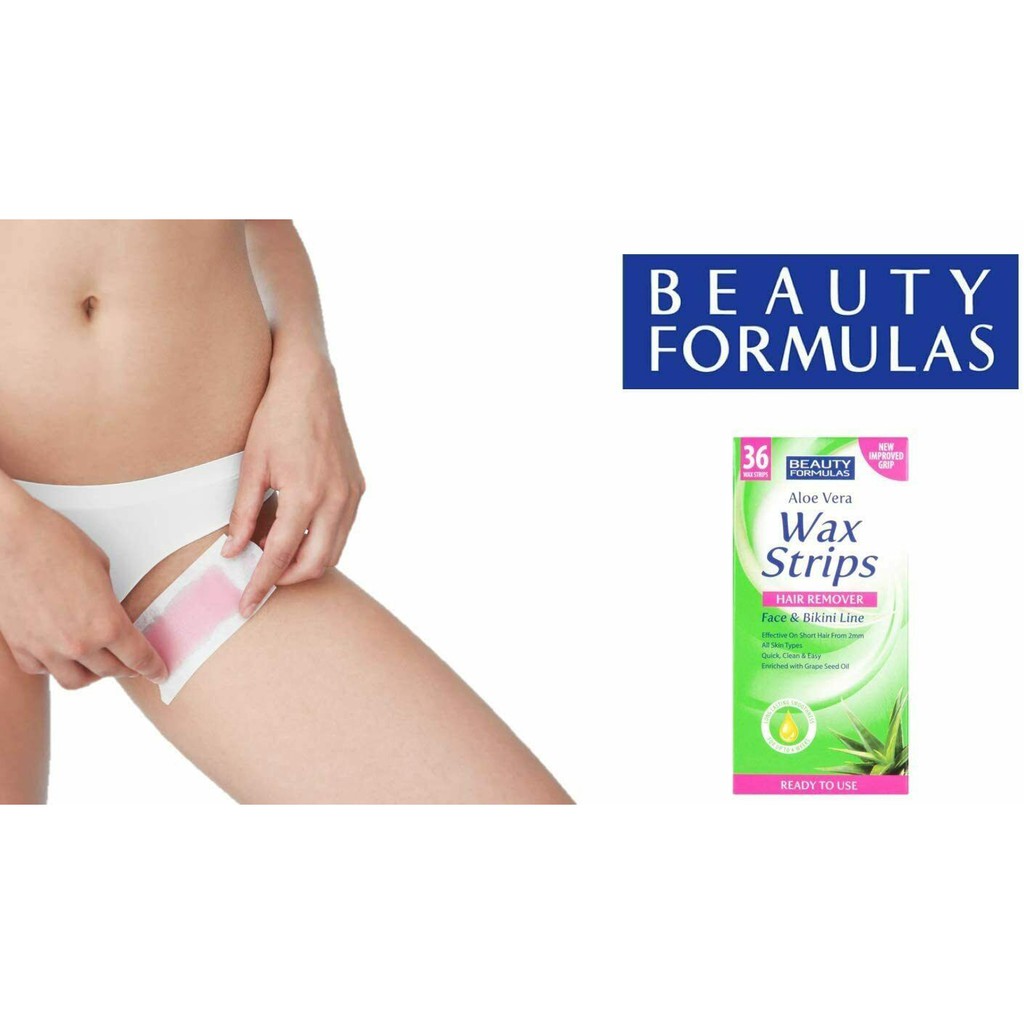 Wax Tẩy Lông Mặt, Ria Mép, Bikini Beauty Formulas Hair Removal Wax Strips – Face &amp; Bikini Line 36s