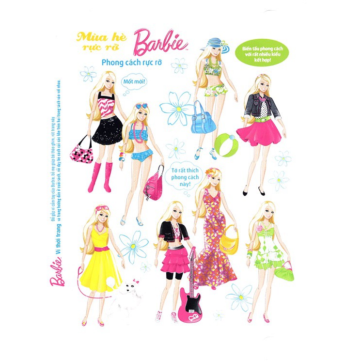 Sách Ghép Hình - Barbie Thủ Công Dựng Hình Thời Trang - Mùa Hè Rực Rỡ