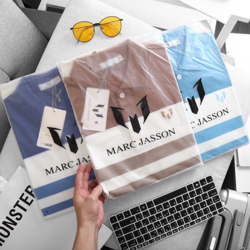 Áo thun nam Havis phối sọc Marc logo thêu cao cấp cực đẹp ASTD098