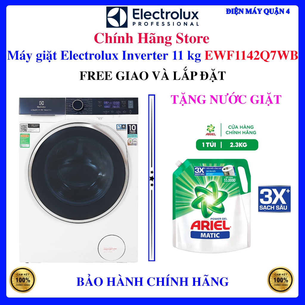 Máy giặt Electrolux Inverter 11 kg EWF1142Q7WB