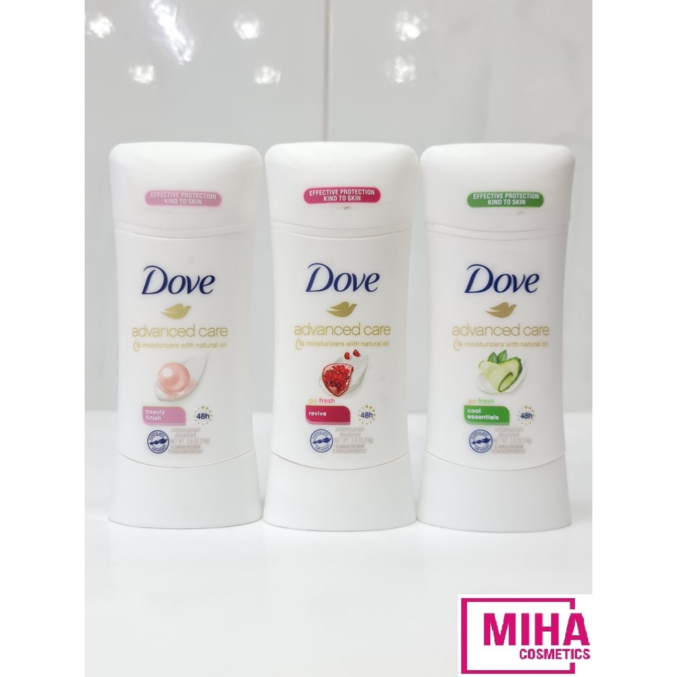 Sáp Khử Mùi Nữ DOVE ADVANCED CARE 74g USA