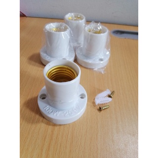Đui đèn E27 áp tường xoay 45 độ kèm vít
