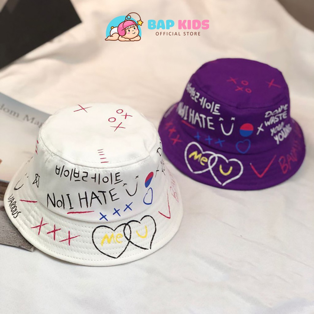 Mũ Cho Bé BAPKIDS Nón Trẻ Em Rộng Vành Style Hàn Quốc Cực Chất Cho Bé 1-5 Tuổi