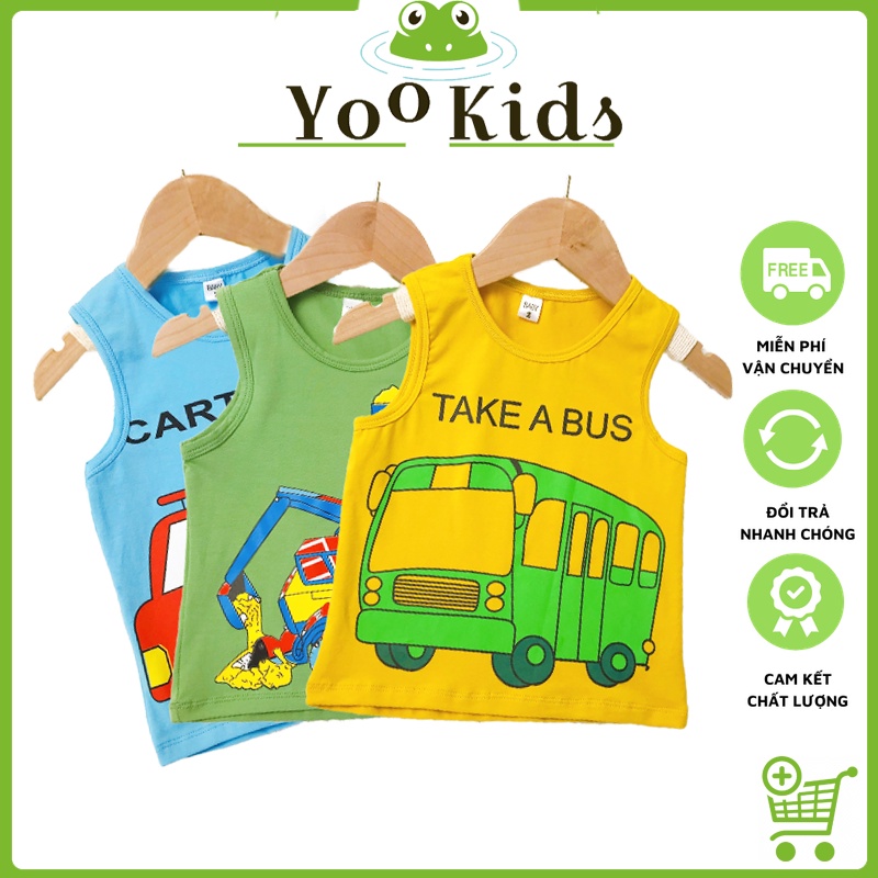 Áo Ba Lỗ Bé Trai -SALE- Áo Ba Lỗ Cho Bé YOOKIDS Chất Cotton Thấm Hút Mồ Hôi, Co Giãn 4 Chiều Size 6- 20kg Từ 1 - 5 Tuổi