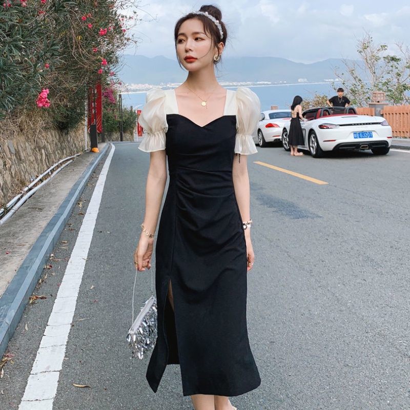 Women's Fashion Plain Dress Korean Loose Dress