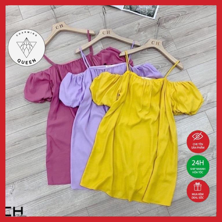 Váy 2 Dây, Váy Maxi  Trễ Vai Chất Đũi Mềm Siêu Mát - CharmingQueen | BigBuy360 - bigbuy360.vn