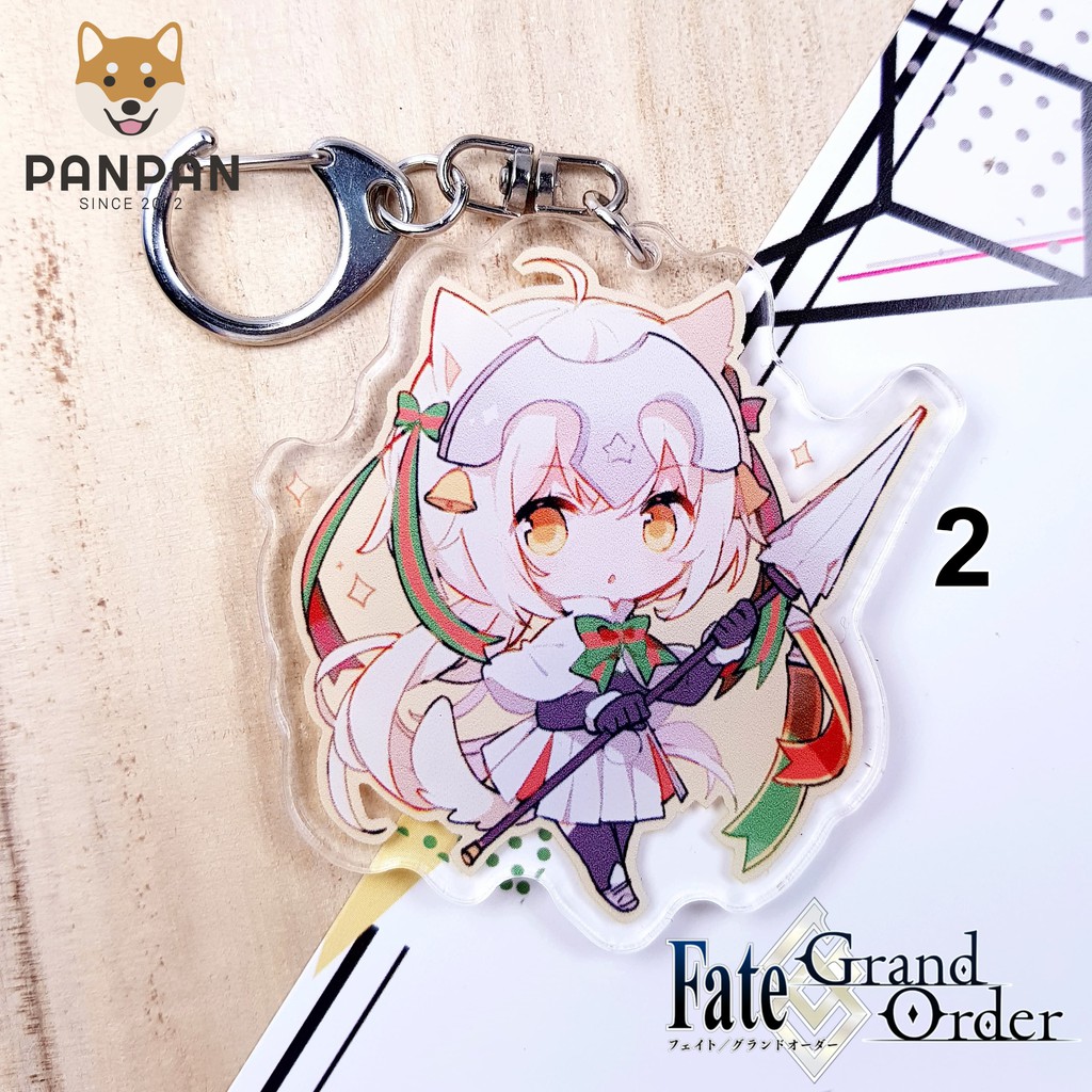 Móc khóa Anime DELUXE FGO Merlin Jeanne Lily Neko (6cm)