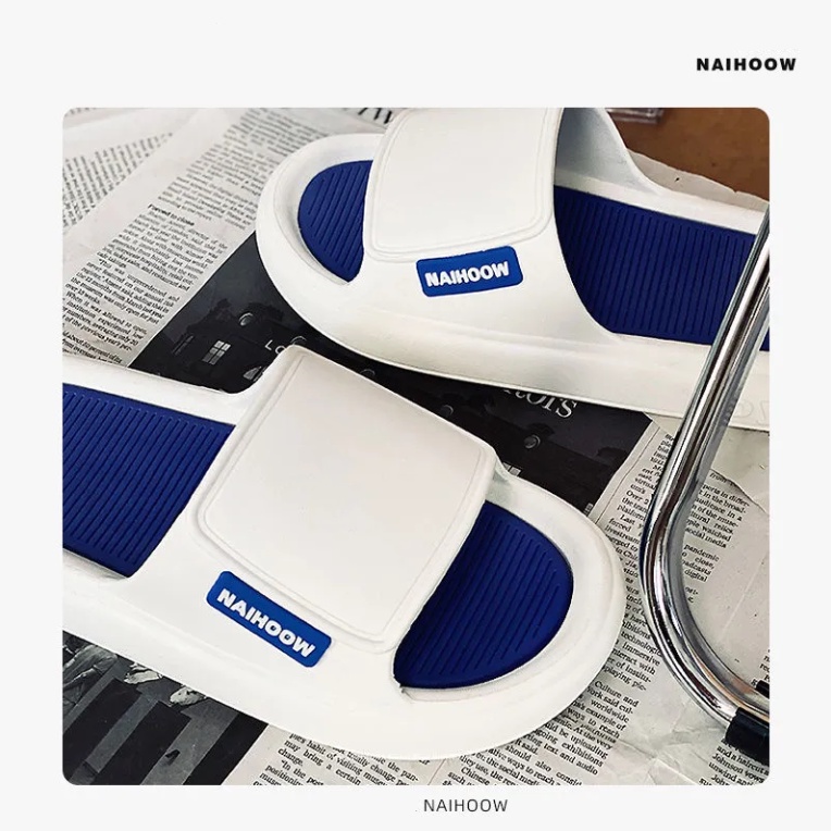 Nai Hàng Nai Dép Đi Trong Nhà Chống Trượt Khử Mùi Thời Trang Mùa Hè Màu Xanh Dương Cho Cặp Đôi