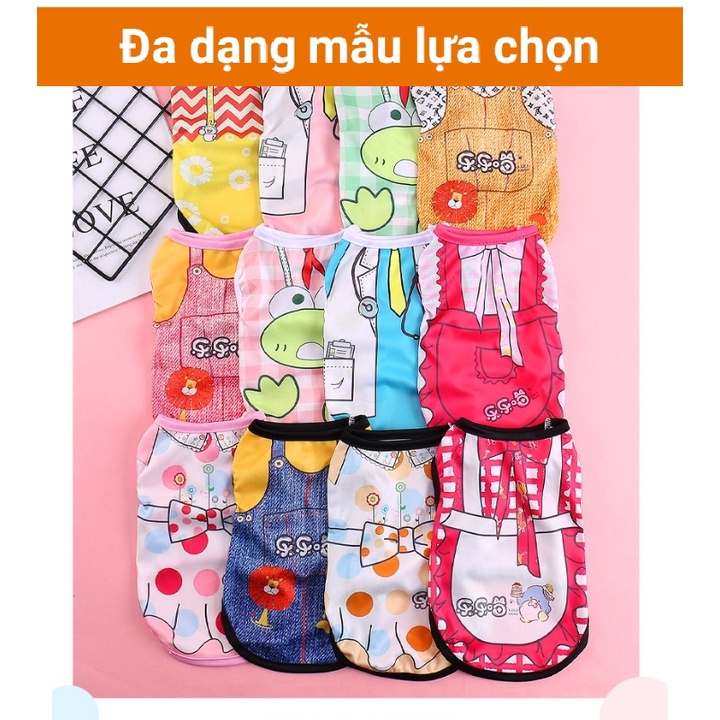 Áo thun ba lỗ cao cấp nhiều size từ 1-15kg cho chó mèo - Áo cho thú cưng