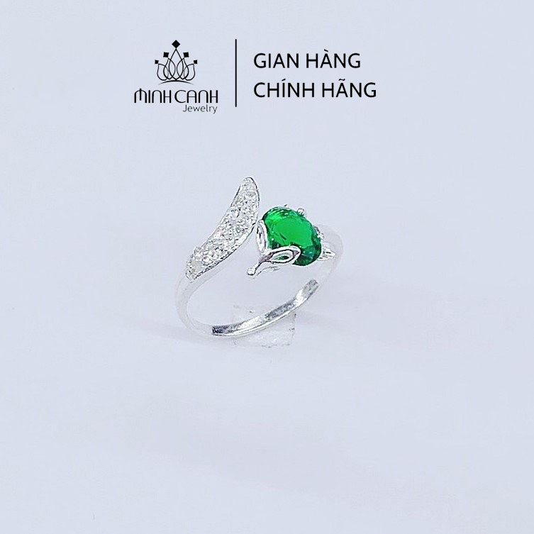 Nhẫn Bạc Hồ Ly Phong Thủy Đính Đá Đủ Màu - Minh Canh Jewelry