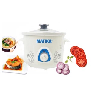 [CHÍNH HÃNG] Nồi Kho Cá Nấu Cháo - Nồi Hầm Chậm MATIKA MTK-9125 2.5 Lít