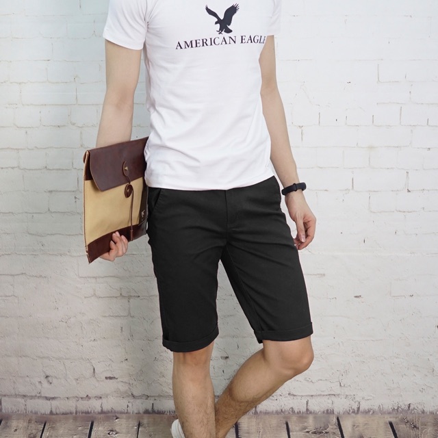 Quần Short Nam Kaki Thun Có Co Dãn Vải Mềm Mịn