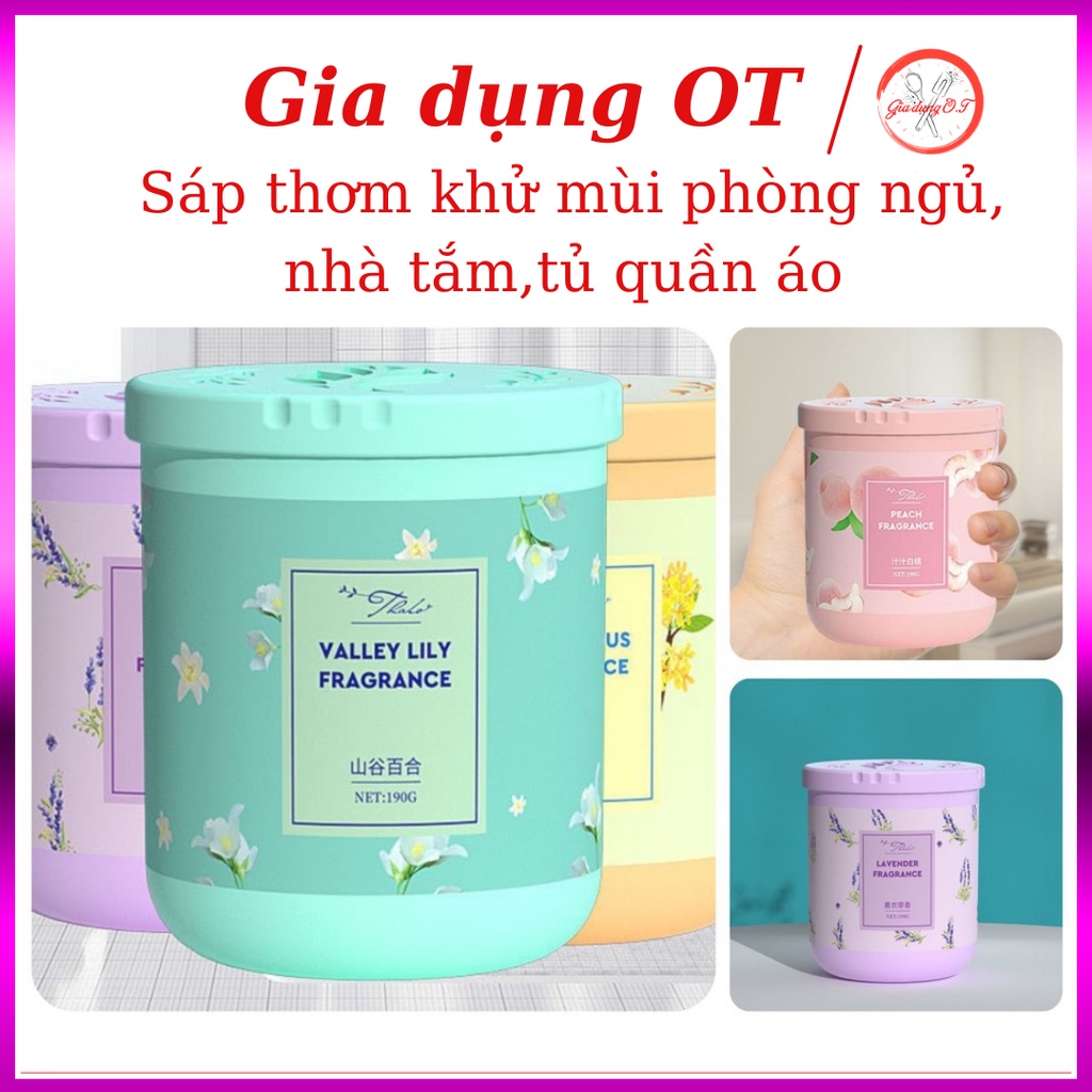 Sáp thơm phòng khử mùi phòng ngủ,nhà vệ sinh,tủ quần áo, Nước hoa khô mùi dịu nhẹ tỏa hương thơm phòng hộp 190ml