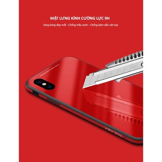 Ốp lưng iPhone X mặt kính Sulada