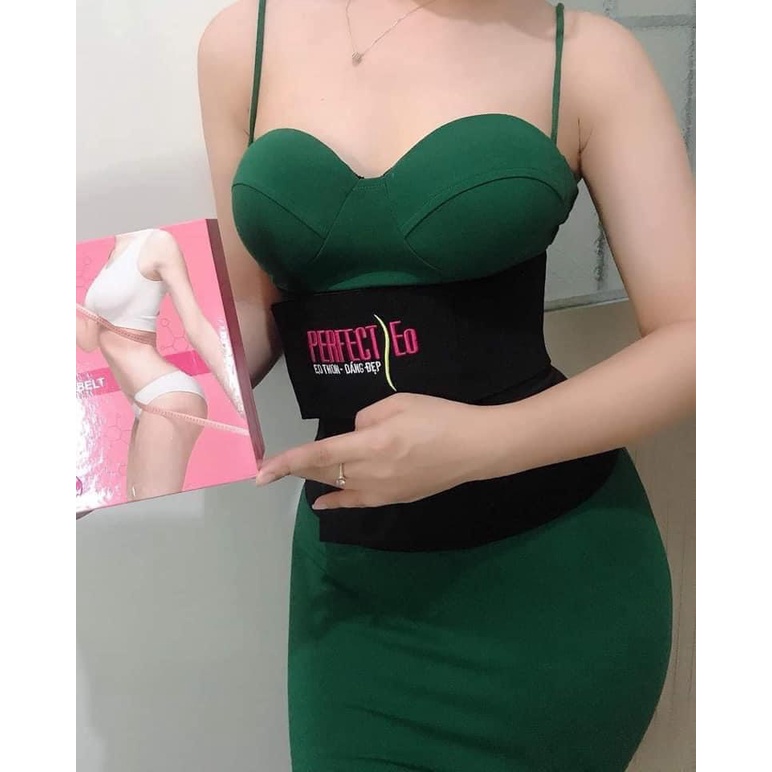 Đai nịt bụng giảm mỡ sau sinh perfect eo giảm mỡ nhanh chóng an toàn hiệu quả gồm đai,gel tan mỡ và thước dây