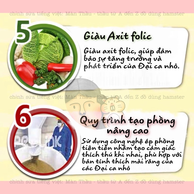 Thức ăn nén phồng protein cao dành cho Hamster