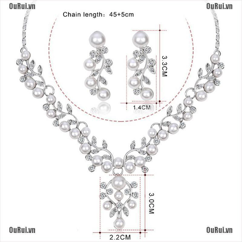 (FCC) Bông Tai Chuỗi Ngọc Trai Duyên Dáng