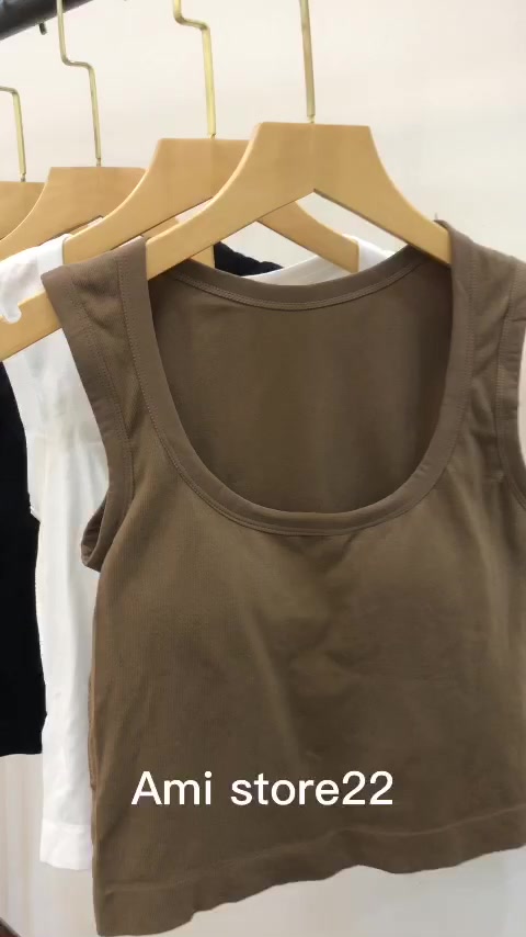 Áo bra ba lỗ cổ vuông có đệm ngực tông màu nhẹ tôn dáng 310 | BigBuy360 - bigbuy360.vn