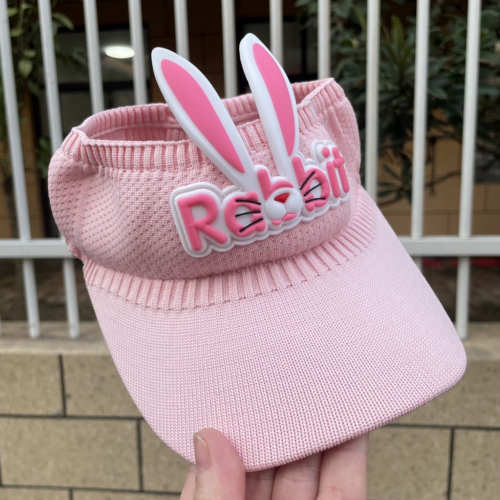 Mũ Lưỡi Trai Nửa Đầu Chống Nắng Hình Thỏ Dễ Thương Cho Bé Trai &amp; Bé Gái 3 - 10 tuổi