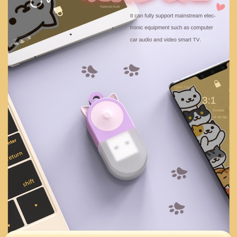 Usb 2.0 Dung Lượng 16GB 32GB 64GB 128GB Hình Tai Mèo Dễ Thương