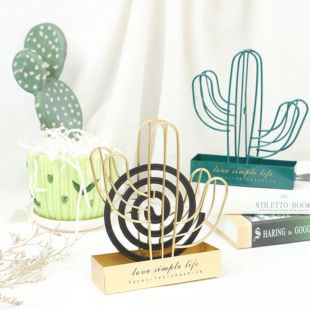 Epoch Giá Đỡ Nhang Muỗi Bằng Kim Loại Hình Cây Xương Rồng Nhiều Màu Sắc Phong Cách Bắc Âu